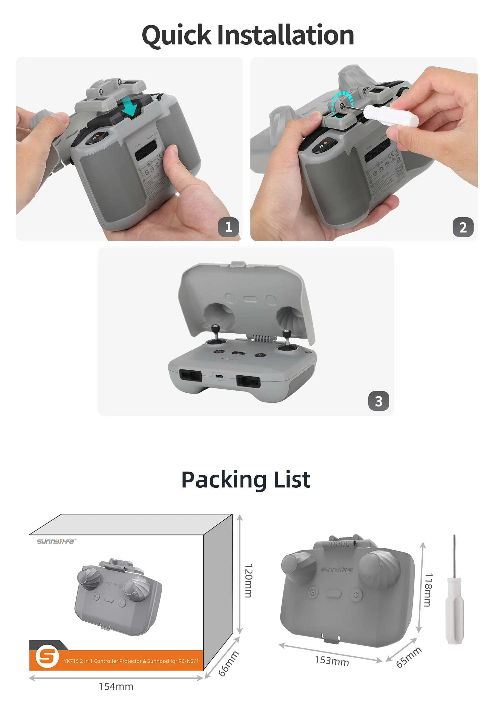 2 in 1 コントローラープロテクター サンフード コント - Dji Drone Air 3 のレビューと価格