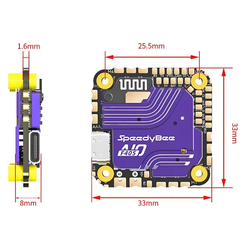SpeedyBee F405 AIO フライトコントローラー - Drone Racing Esc のレビューと価格